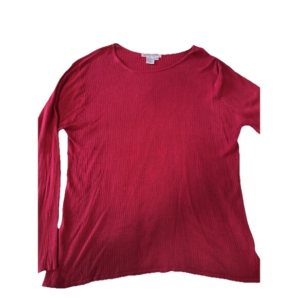 Composition New York Women’s Red Top 100% Silk Size Medium - Picture 6 of 6
